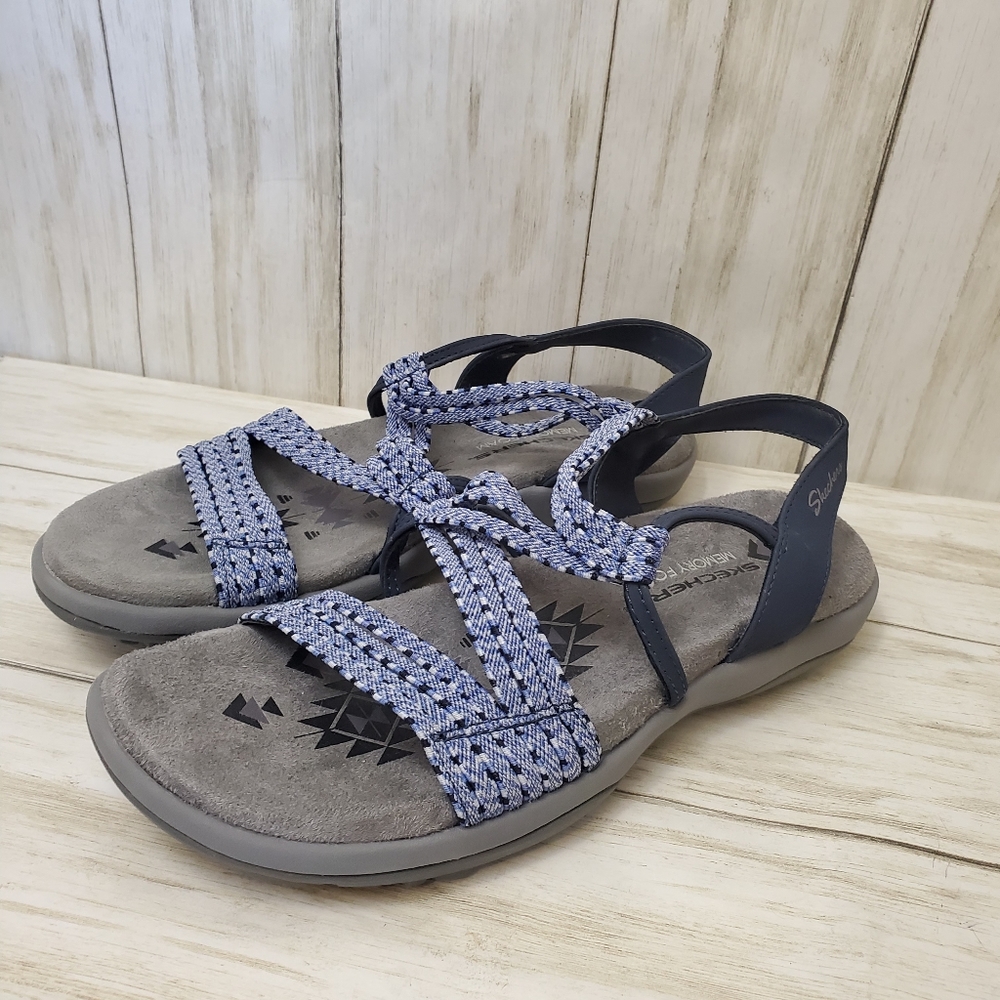 Skechers Reggae Slim Strappy Sandals Womens Size 7 - Picture 2 of 7